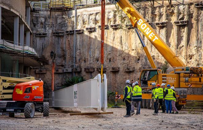 Los pilares de la cubierta del Nou Mestalla