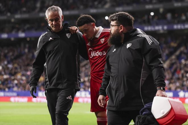Rubén Vargas, lesionado en el Espanyol - Sevilla (Foto: AFP7/Europa Press).