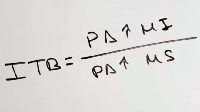 División para calcular el índice tobillo-brazo (@doctorabellan)