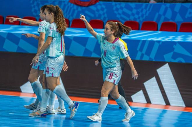 Lance del España-Colombia de fútbol sala (Foto: RFEF).