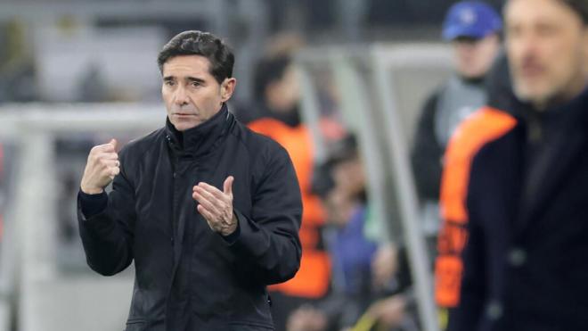 Marcelino García Toral durante el Borussia Dortmund - Villarreal (Fuente: EFE)