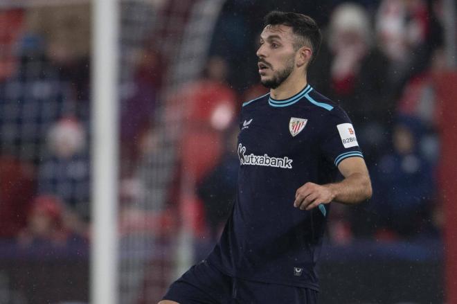 Aitor Paredes, ante el Slavia en Champions en Praga (Foto: Athletic Club).
