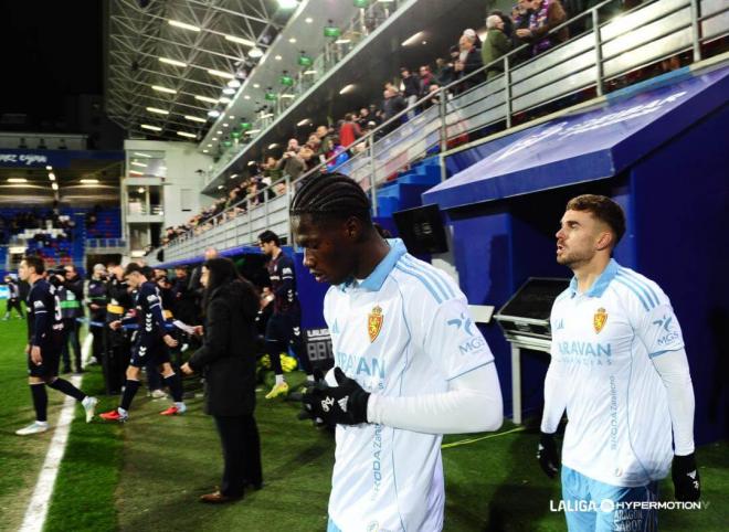 Yussif Saidu, en un partido con el Real Zaragoza (Foto: LaLiga).