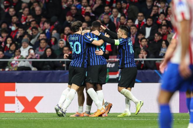 Gol del Inter al Atlético en el Metropolitano (Foto: Europa PresS).