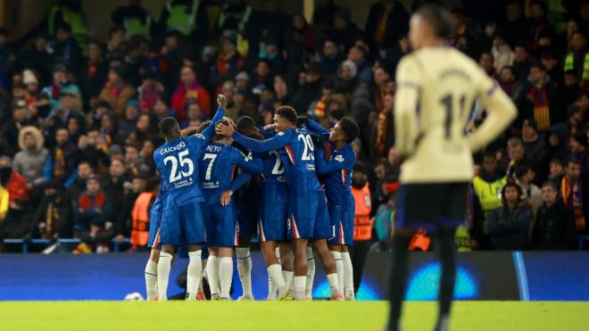 El Barça en la derrota en Londres (EFE)