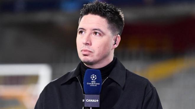 Nasri comentando un partido del Marsella (Canal +)