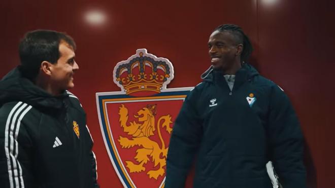 Francho y Jair, en Ipurua.