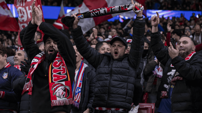 Aficionados del Atlético de Madrid, en el Metropolitano (Foto: Cordon Press).