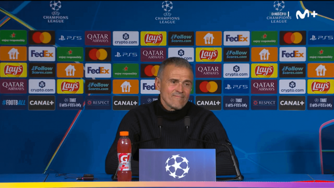 Luis Enrique, en rueda de prensa del PSG.