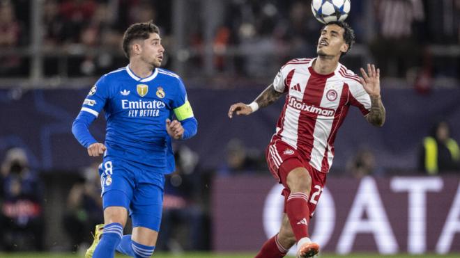 Valverde, durante el partido ante Olympiakos (Foto: Cordon Press)