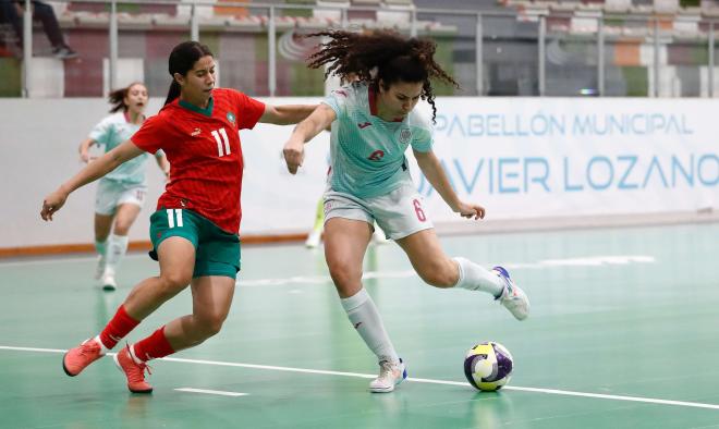 Lance de un partido anterior entre España y Marruecos.