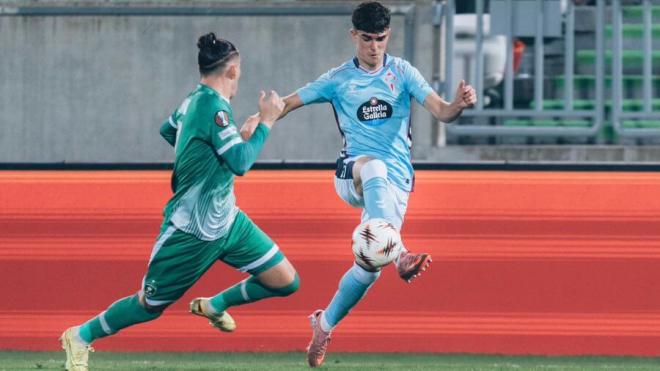 Ángel Arcos en su debut con el Celta (Foto: Celta).