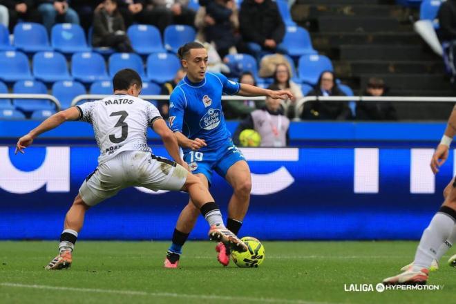 Luismi Cruz, en un partido del Dépor (FOTO: LALIGA).