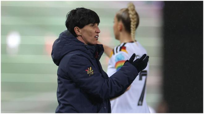 Sonia Bermúdez, durante el Alemania - España. (EFE)