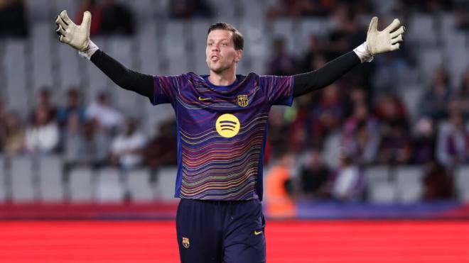 Szczęsny antes del un partido con el FC Barcelona (Europa Press)