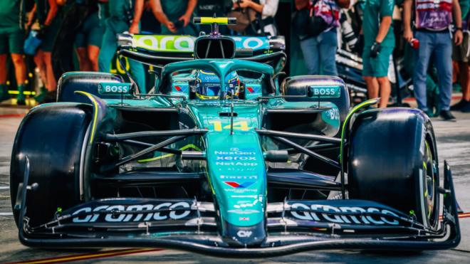 Fernando Alonso, en Qatar (Foto: Aston Martin).