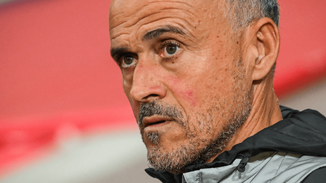 Luis Enrique, en un partido del PSG (Foto: Cordon Press).