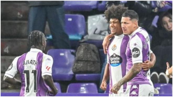 El gol de Peter Federico ante el Málaga. (LaLiga Hypermotion)