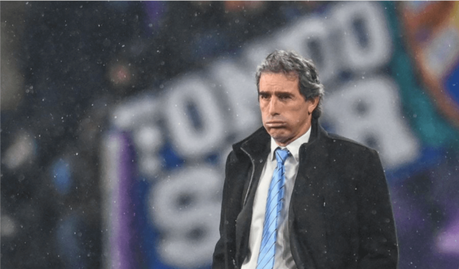 Guillermo Almada, durante el duelo ante el Málaga CF