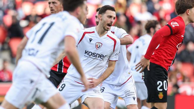 Raúl García de Haro celebra su gol ante el Mallorca ('X' Osasuna)