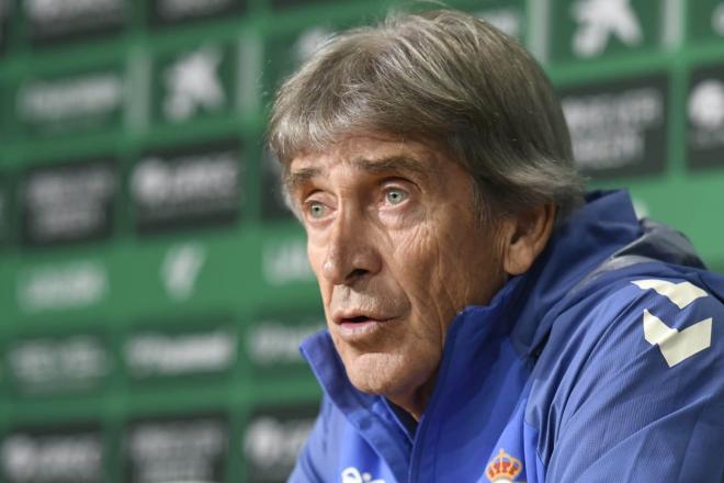 Manuel Pellegrini, en la rueda de prensa previa al derbi (Foto: Kiko Hurtado).