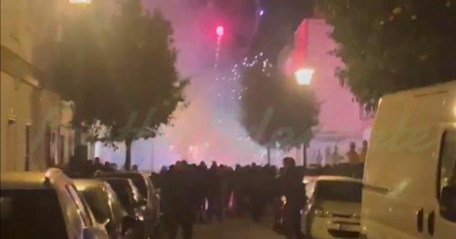 La pelea de este viernes entre ultras.