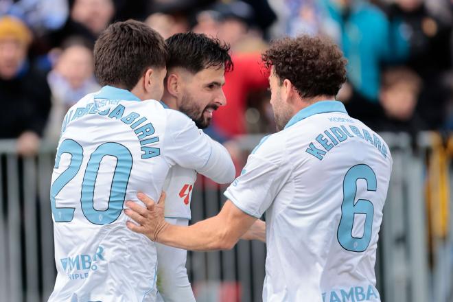 Kenan Kodro celebra su gol en el Real Zaragoza - Leganés (Foto: LALIGA).