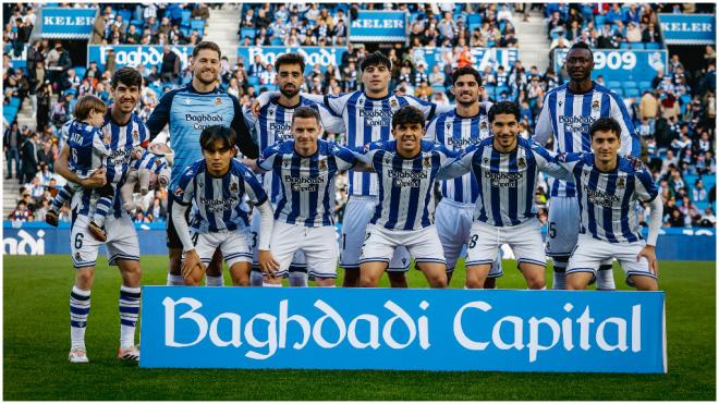 El once titular de la Real Sociedad ante el Villareal. (@RealSociedad)