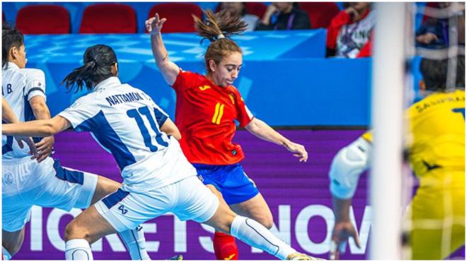 Imágenes del España - Canada de fútbol sala femenino. (@SEFutbolFem)