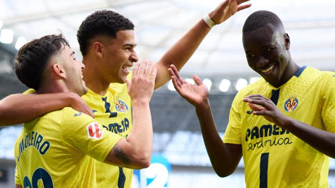 Moleiro celebra su gol con el Villarreal (Europa Press)