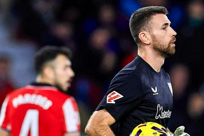 Unai Simón, en acción frente al Levante UD (Foto: Athletic Club).