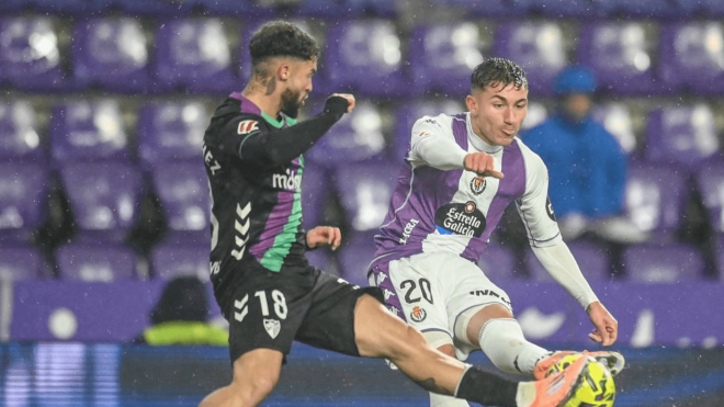 Dani Sánchez, en el Valladolid-Málaga (Foto: LaLiga).