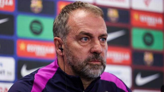 Hansi Flick en rueda de prensa (Europa Press)