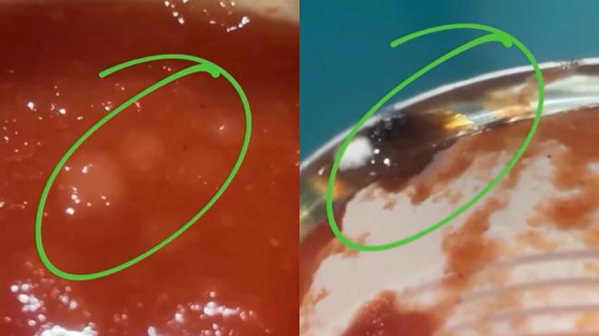 Muestras de que una lata de tomate no está apta para consumir (@diariodeunacientifica)