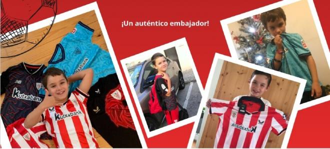 Montaje de fotos de Francisco con sus equipaciones del Athletic Club (Foto: ElDesmarque).