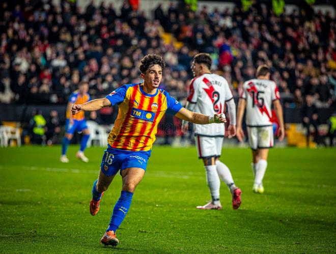 Gol de Diego López ante el Rayo Vallecano (Foto: Valencia CF)