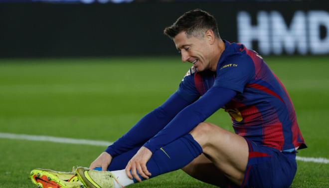 Robert Lewandowski ante el Atleti (Cordon Press)