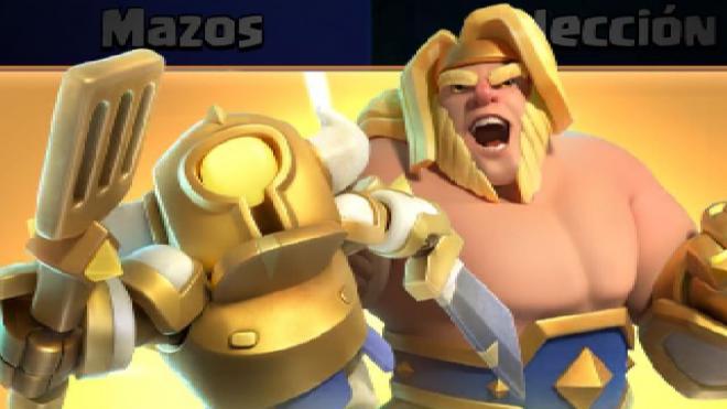 El gigante y el mini PEKKA, dos de los nuevos héroes de Clash Royale.