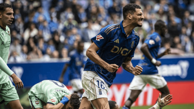 David Carmo, en un partido del Real Oviedo (Foto: LaLiga).