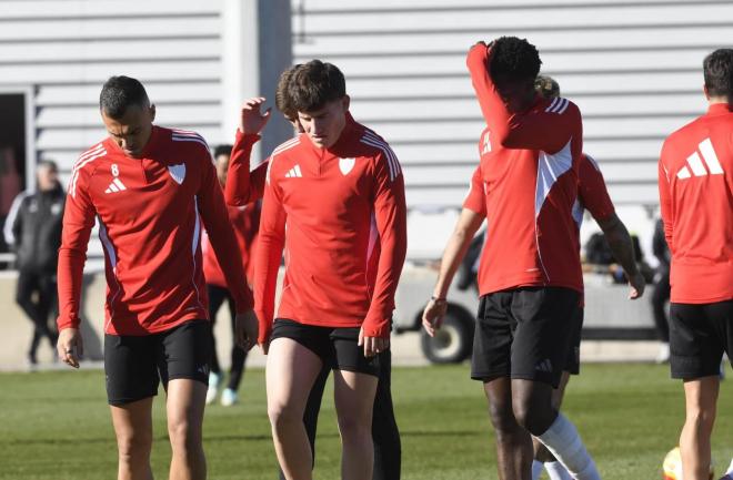Oso, en el entrenamiento de este miércoles (Foto: Kiko Hurtado).