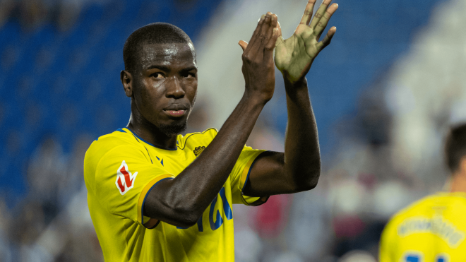 Moussa Diakité, en un partido del Cádiz (Foto: LaLiga).