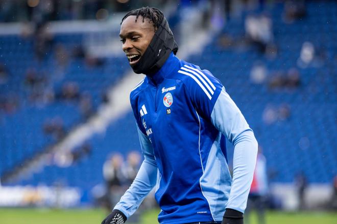 Emmanuel Emegha, durante un partido con el Estrasburgo (Foto: Cordon Press).