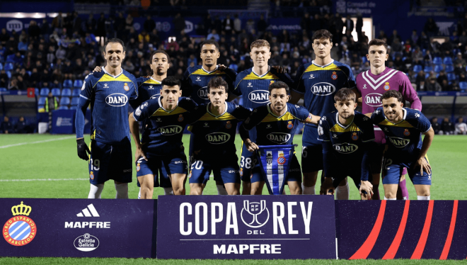 Once del Espanyol ante el Atlético Baleares en Copa del Rey (Foto: X).