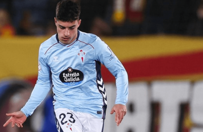 Hugo Álvarez ante el Sant Andreu (Foto: Celta).