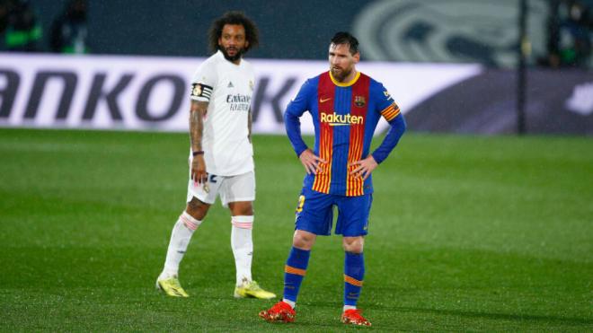 Marcelo y Messi en un Clásico (Cordon Press)