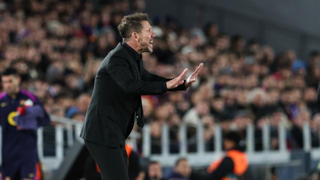 Simeone en el Barça-Atlético de Madrid (Europa Press)