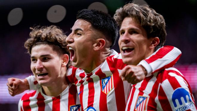 Thiago Almada celebra un gol en el Atlético de Madrid (Cordon Press)