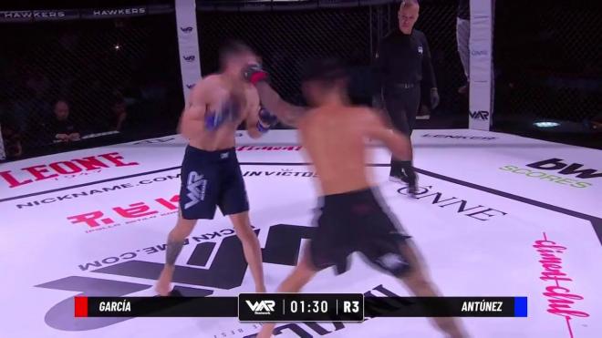 Mangel García se impuso a Antunez en el primer combate de WAR 8 (captura Infinity).