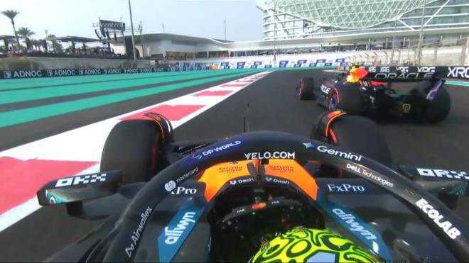 Lando Norris y Yuki Tsunoda, en Abu Dhabi (Foto: F1).