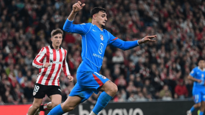 Marc Pubill, en el Athletic-Atlético (Foto: LaLiga).